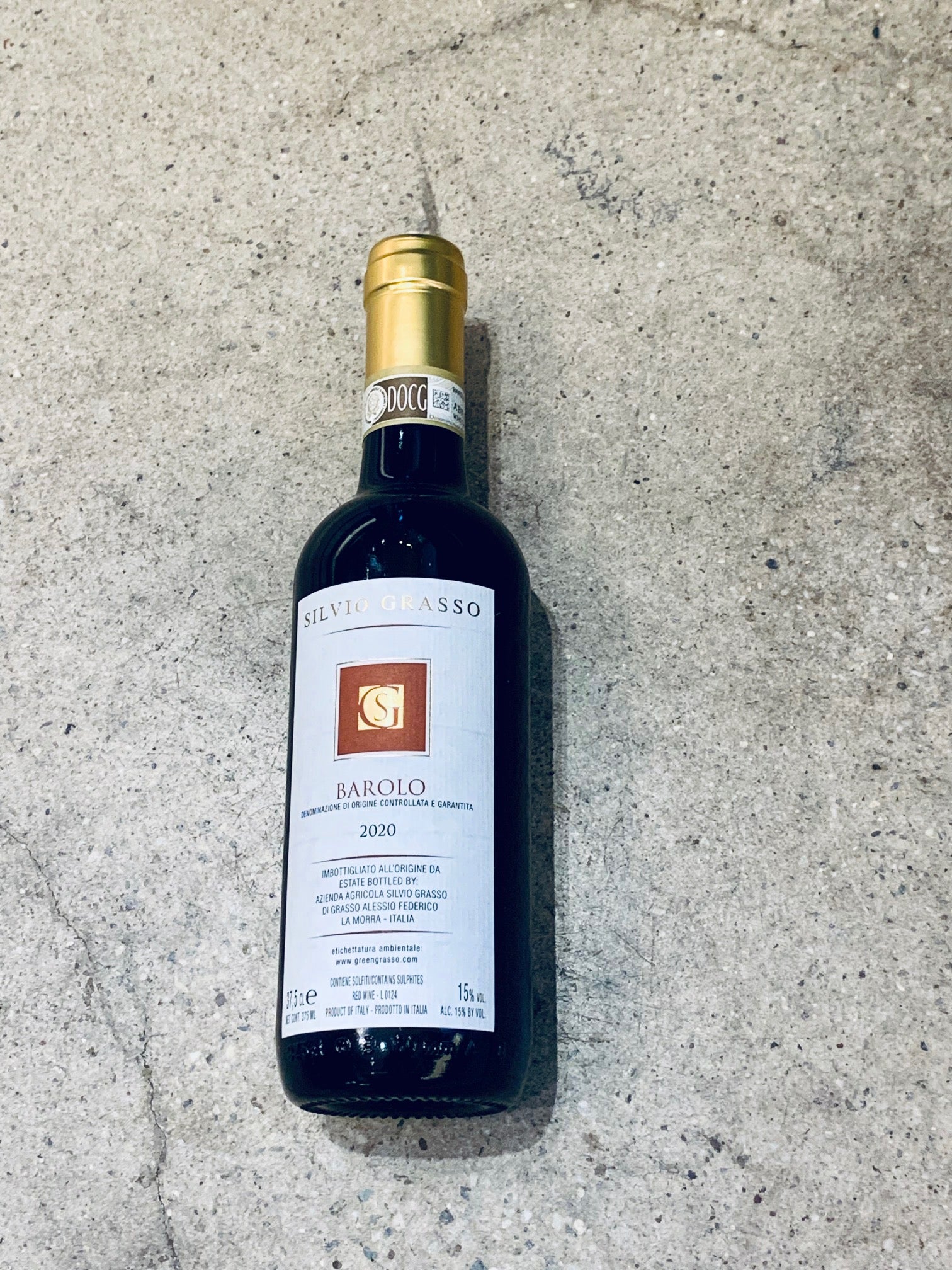 Silvio Grasso - Barolo HALF BOTTLE 2020 375ML D.O.C.G. (15% ABV)